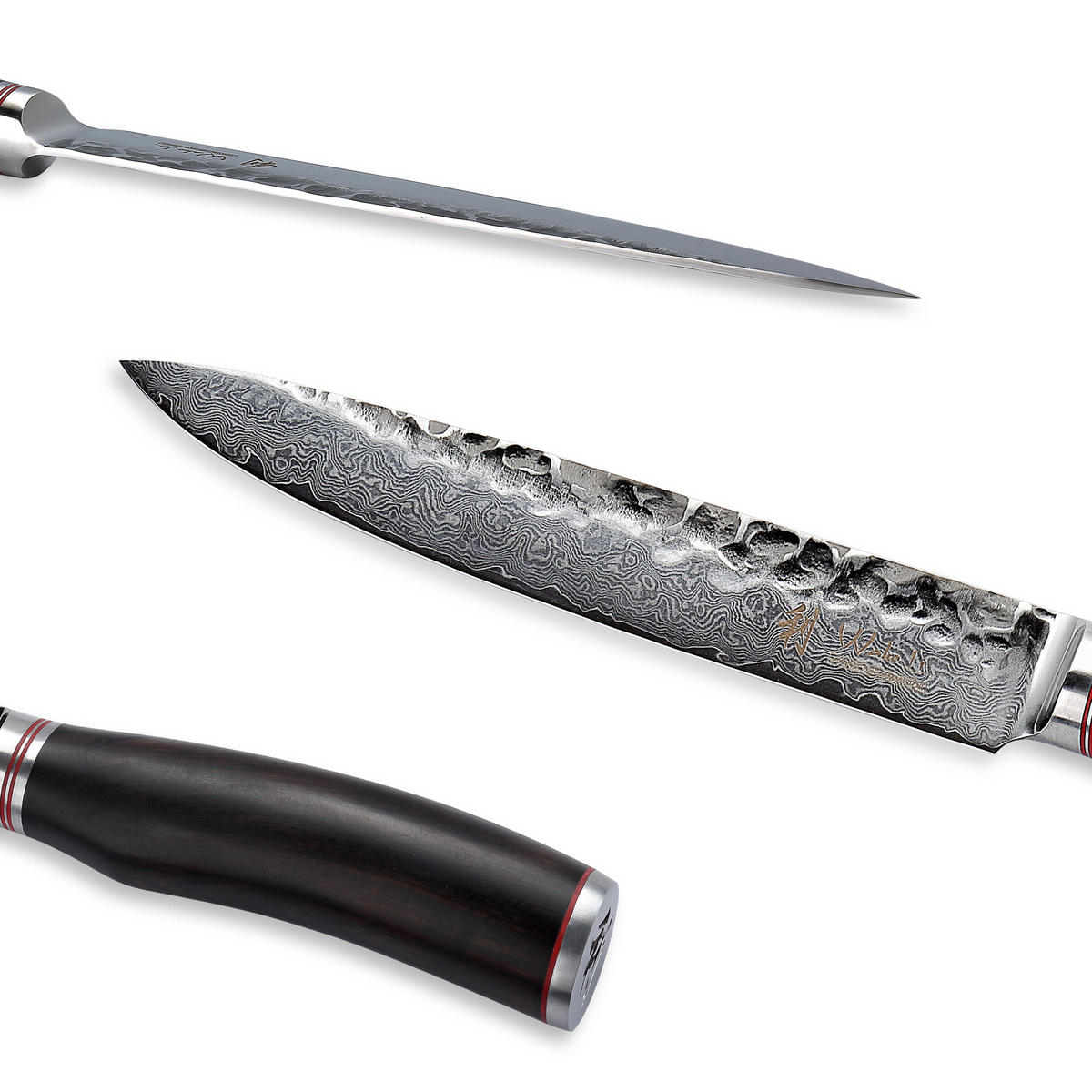 FLEISCHMESSER 20 cm - Schwarz, Holz/Metall (34cm) - Wakoli