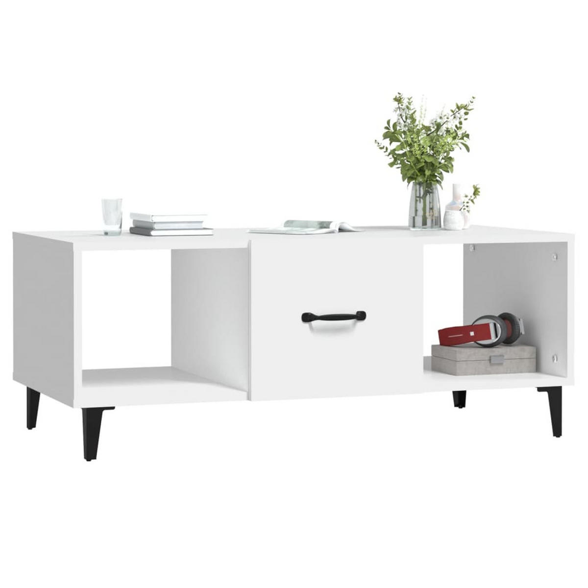COUCHTISCH Weiß 102x50x40 cm Holzwerkstoff - Weiß, Holzwerkstoff (102/50/40cm) - furnicato
