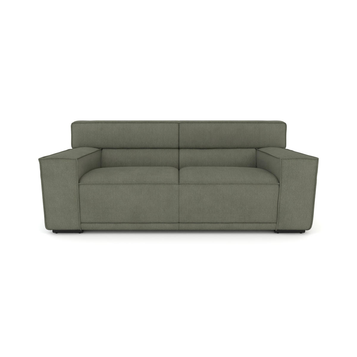 2,5-SITZER Umea Cord Grün 194/106/78 cm - Dunkelgrün, Kunststoff/Textil (194/78/106cm) - foamnova