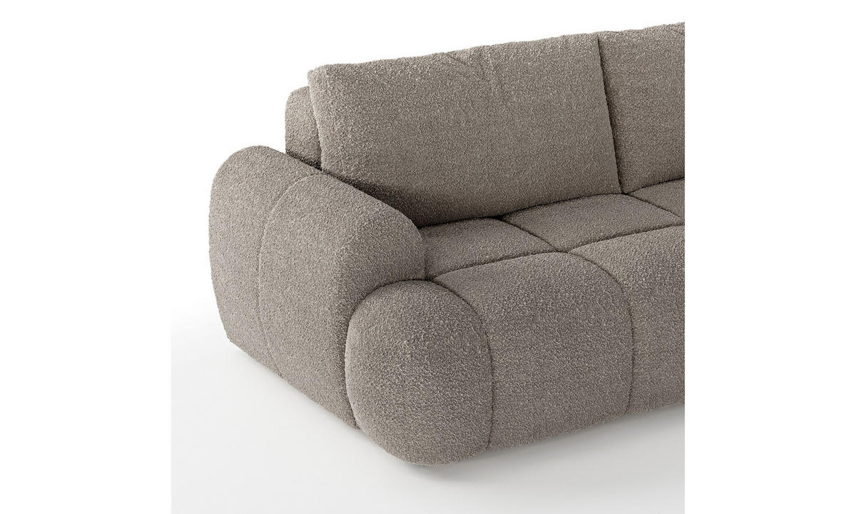 SCHLAFSOFA CORAL 250/100/85 cm mit Bettkasten Stoff Coral 50 - Beige, Textil (250/85/100cm) - Lookway
