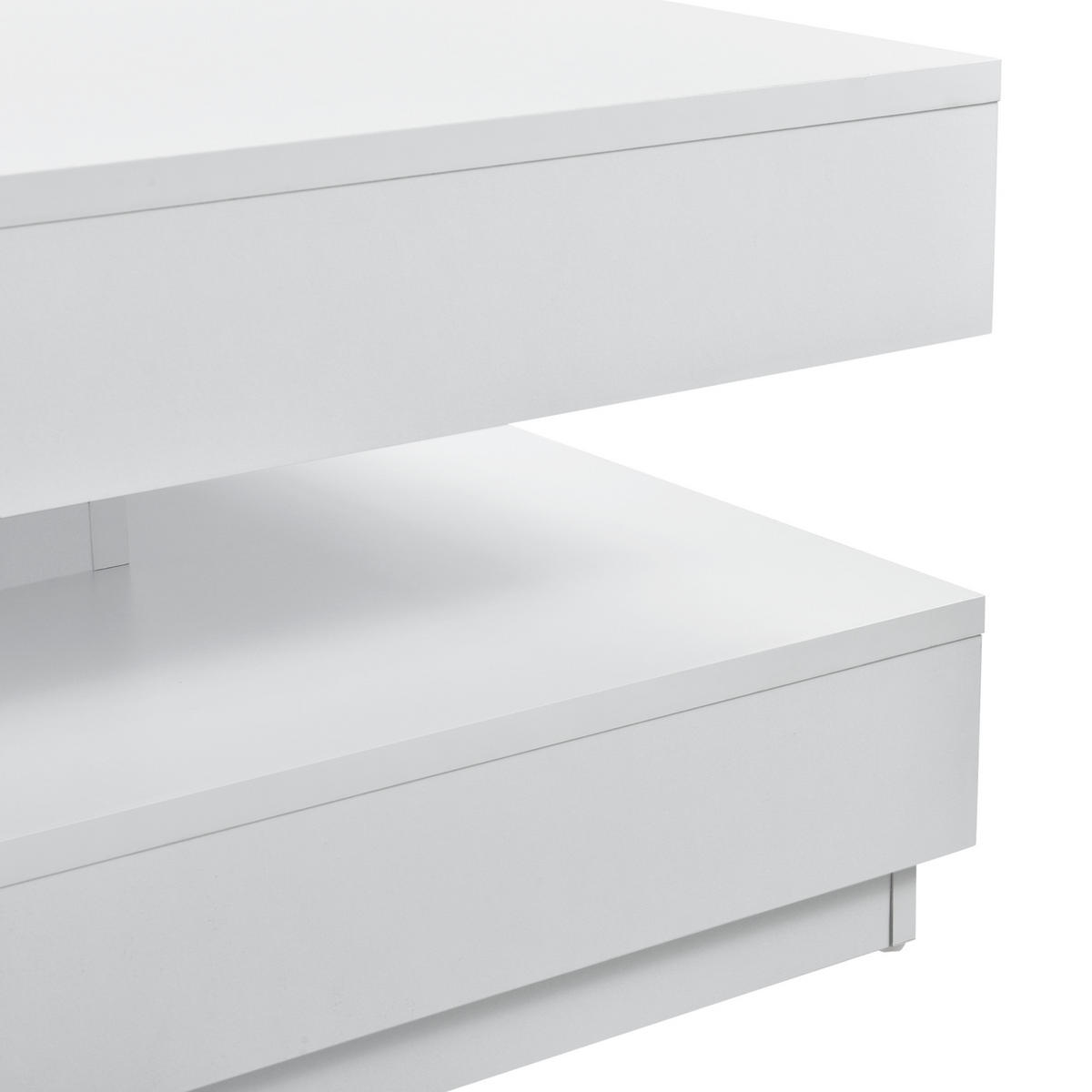 COUCHTISCH Florenz 76/76/38 cm - Weiß, Holzwerkstoff (76/76/38cm) - [en.casa]