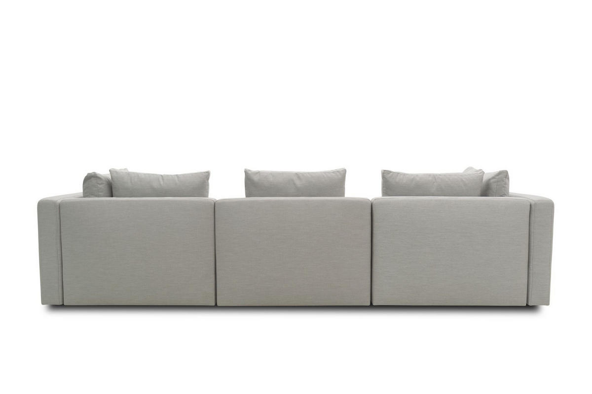 GARTENLOUNGE-SET 1 Bozhana 312x67x174 mit Outdoorbezug in silber - Silberfarben, Kunststoff (312/67/174cm) - 58aufmkessel