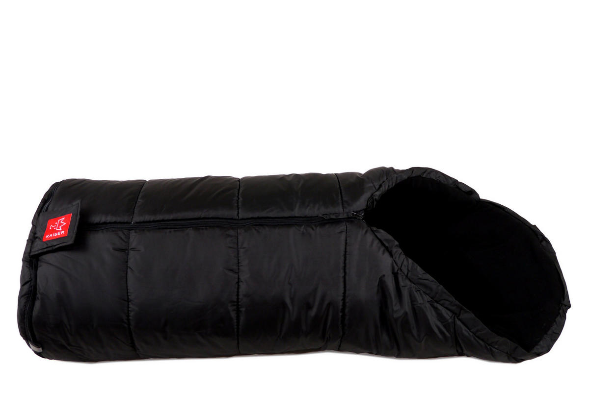KINDERWAGEN-FUSSSACK Thermo Aktion, black - Schwarz, Fell (45/5/100cm) - Kaiserbaby