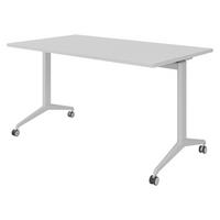 SEMINARTISCH klappbar & fahrbar 80/140/75 cm in Grau/Silberfarben - Silberfarben/Grau, Holzwerkstoff (80/140/75cm) - bümö