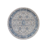 TEPPICH VALLEY Blau Rund 100/100 cm - Blau, Textil (100/100cm) - Tapiso