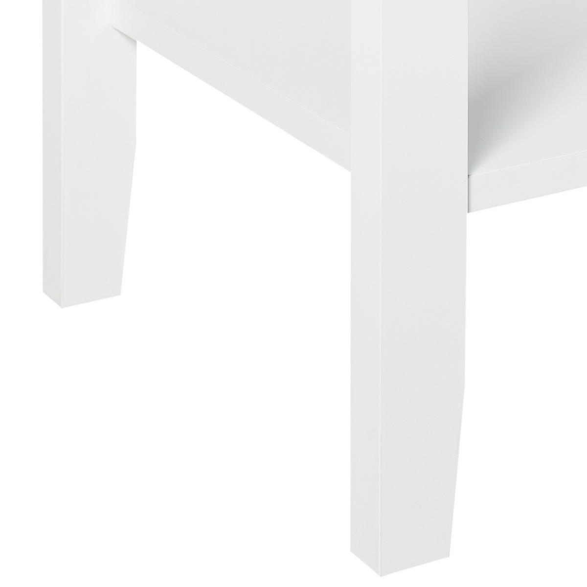 NACHTTISCH mit 1 Schublade Weiß Assisi - Weiß, Holzwerkstoff (35/48/62cm) - Beliani