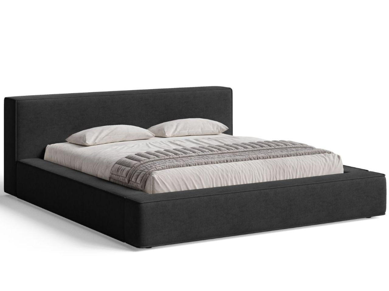 POLSTERBETT Mali 180x200 Schwarz - Schwarz, Textil (180/200cm) - Graingold