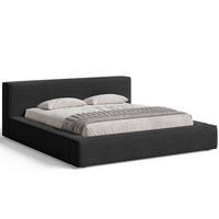 POLSTERBETT Mali 180x200 Schwarz - Schwarz, Textil (180/200cm) - Graingold