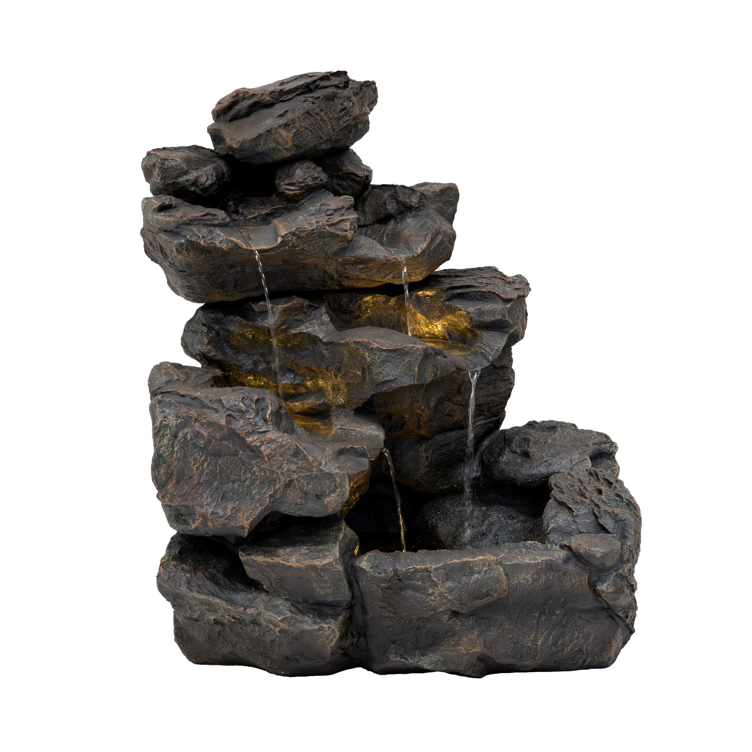 GARTENBRUNNEN "Rustic Rapids" - Grau, Kunststoff (65/58/70cm) - Monstershop