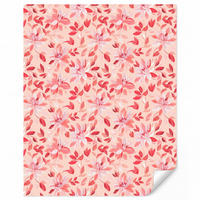 TAPETE - Botanisch - Blumen - Rot - 220x280 cm - Koralle, Papier (220/280cm) - OnlyWow