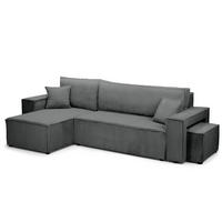 ECKSOFA Klara Zinkfarben - Zinkfarben, Textil (244/83/142cm)