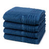 HANDTUCH Vienna Style Supersoft 4er-Set - Dunkelblau, Textil (50/100cm) - Vossen