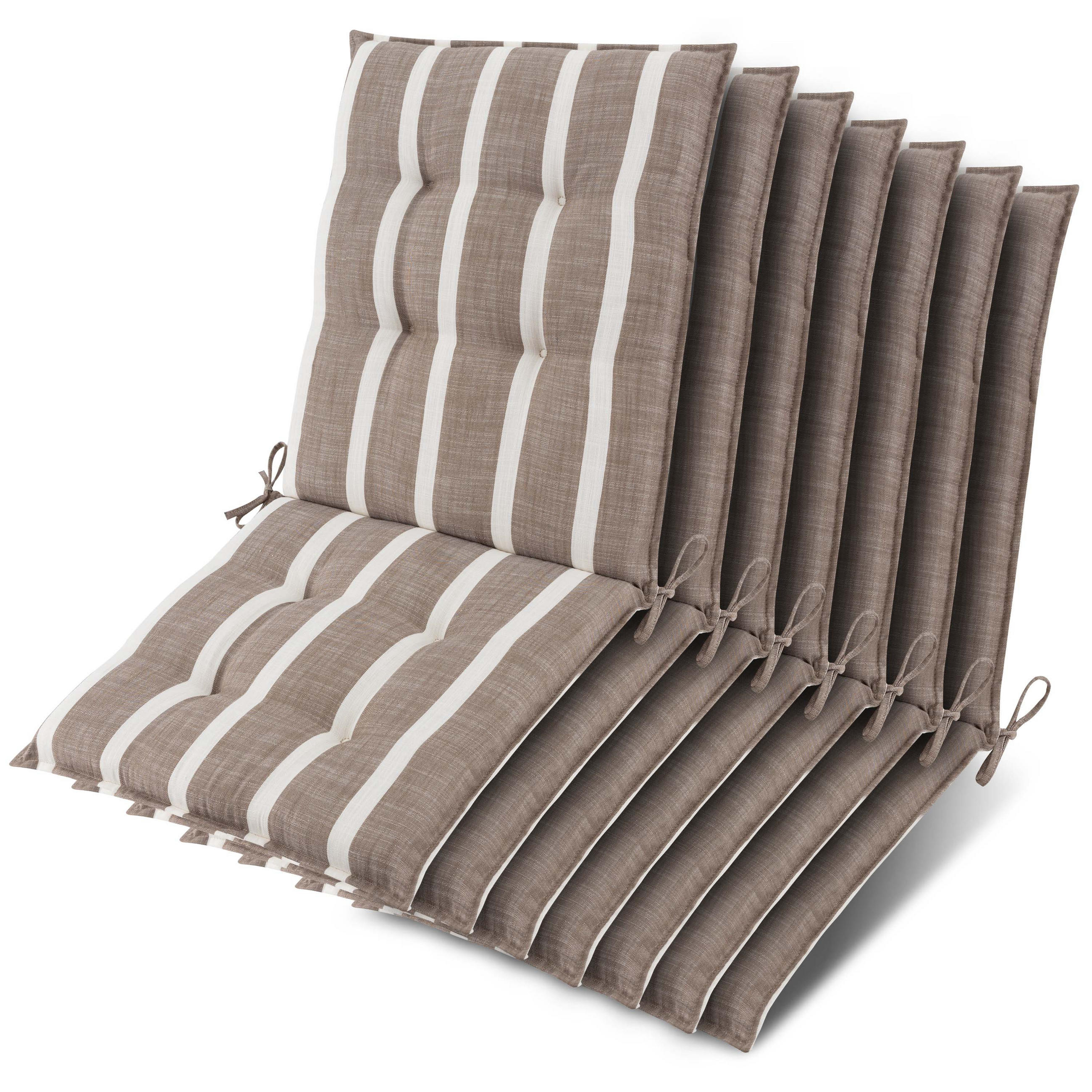 NIEDERLEHNER Sun-NL 105x50x8cm Beige-Weiß-Gestreift (7tlg) - Beige, Textil (50/100cm) - Beautissu 