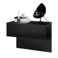 NACHTTISCH Sleep Fronten in Schwarz matt - Schwarz, Holzwerkstoff (60/46/35cm) - Vladon