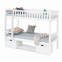 ETAGENBETT 2-in-1 90x200 cm Massivholz White 4-tlg. - Weiß, Holz (90/200cm) - Meubliv