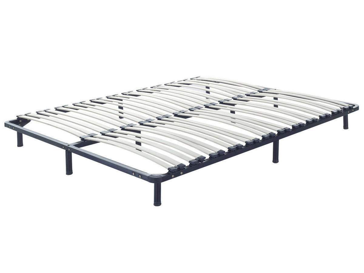 LATTENROST 180x200 cm Schwarz Combourg - Schwarz, Metall (180/21/200cm) - Beliani