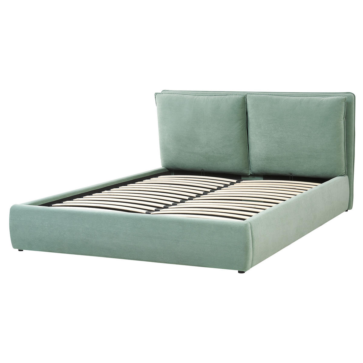 BETT 160/200cm Mintgrün Bajonna - Mintgrün, Textil (160/200cm) - Beliani