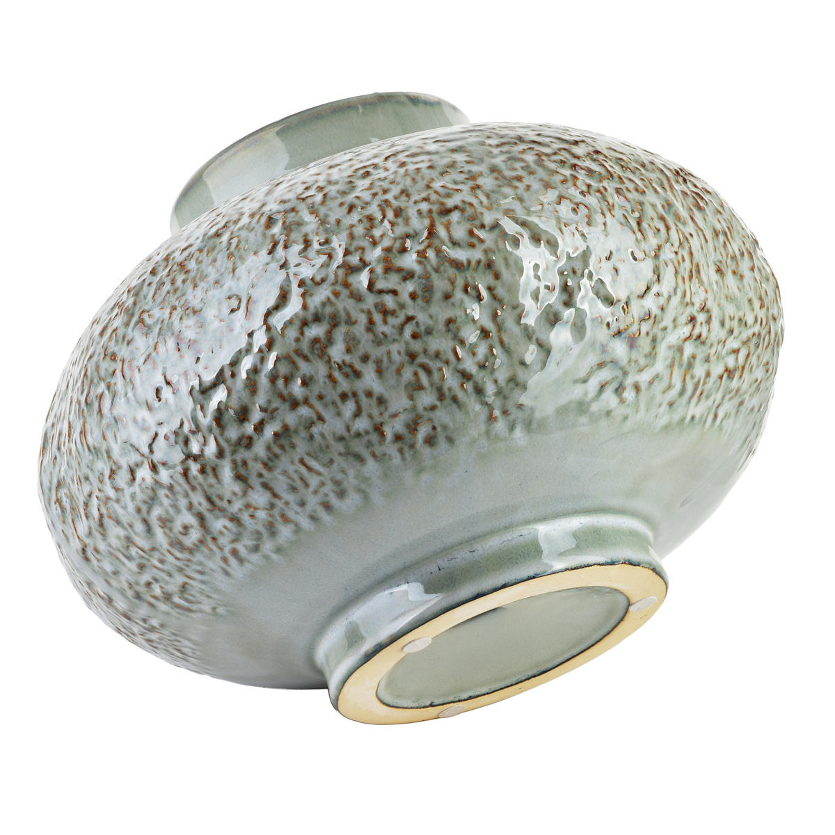 VASE Arina Grün 26,5/26,5/20cm - Beige, Keramik (21cm) - Mondex