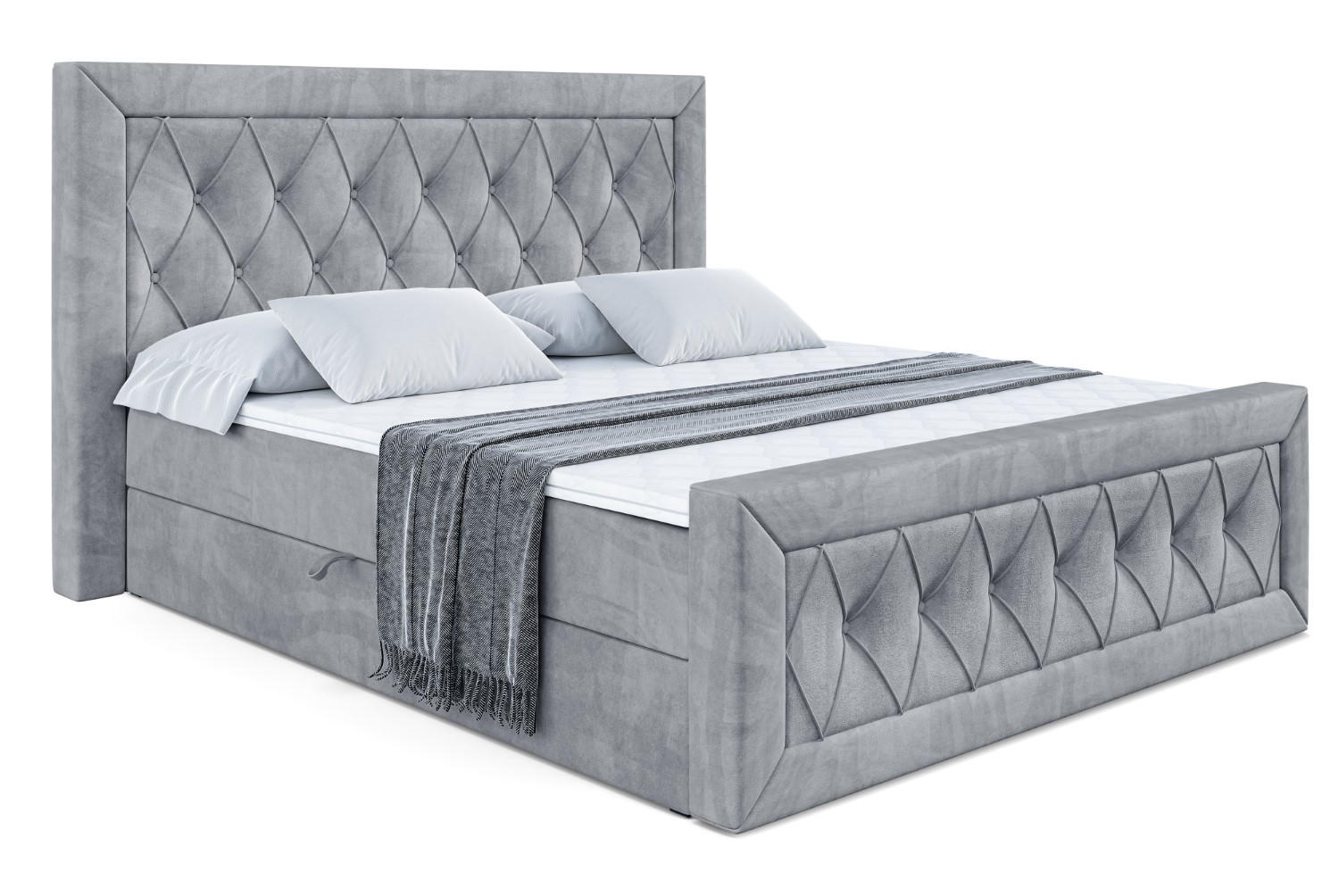 BOXBETT NOEL-Z - 120 x 200 - H4 - Grau - Grau, Holzwerkstoff (120/200cm) - ALTDECOR