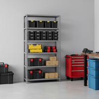 SCHRAUBREGAL PANDA TALL | HxBxT 200x100x40cm | 5 Fachböden | Fachlast 100kg | Verzinkt - Silberfarben, Metall (100/200/40cm) - PROREGAL