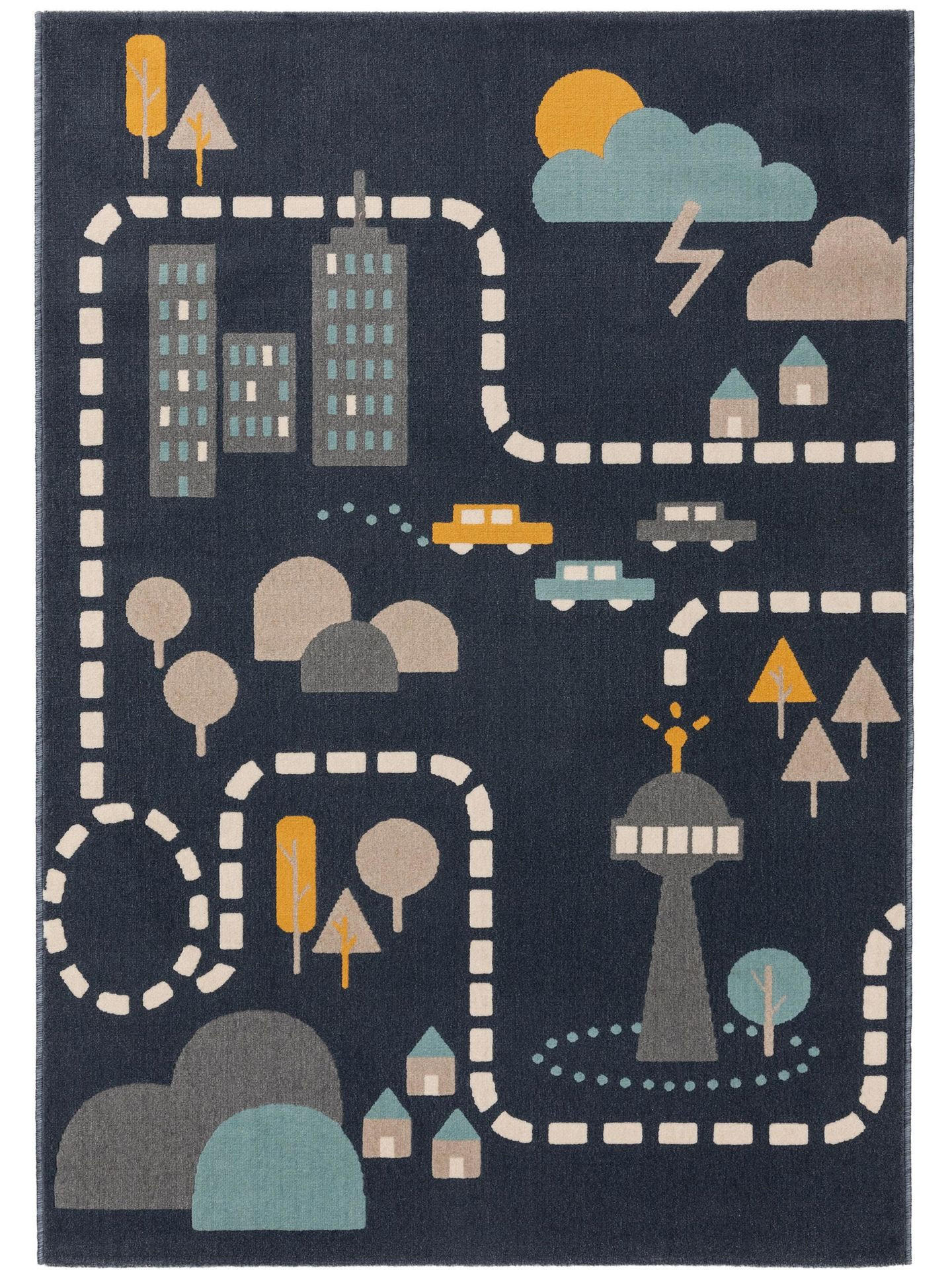 KINDERTEPPICH Juno Blau 120x170 cm - Blau, Kunststoff (120/1cm) - KUNSTLOFT