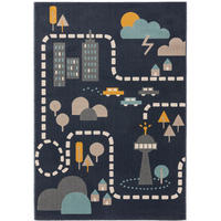 KINDERTEPPICH Juno Blau 120x170 cm - Blau, Kunststoff (120/1cm) - KUNSTLOFT