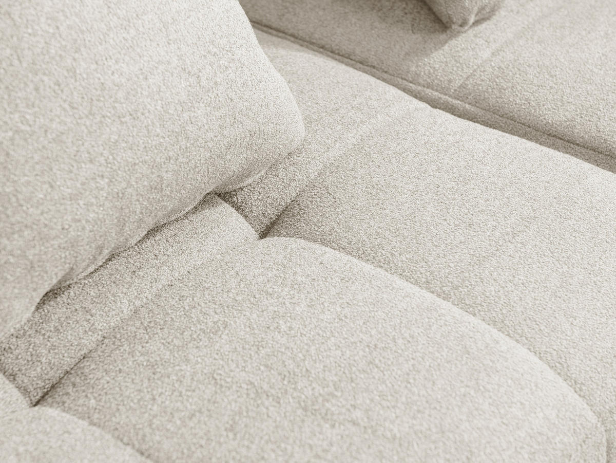 2-SITZER-SOFA Bouclé-Stoff Cremebeige - Beige, Textil (180/73/95cm) - MILYsofa