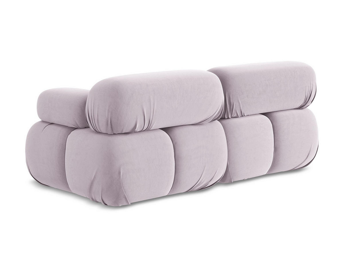 2-SITZER-SOFA Samt Stoff Violett - Lila/Flieder, Kunststoff/Textil (190/70/96cm) - Makamii