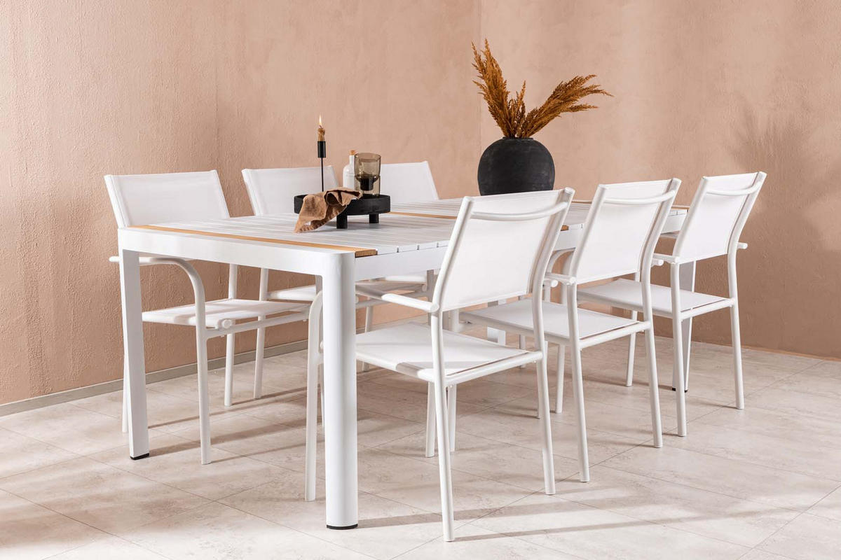 GARTENSET weiß - Weiß, Holzwerkstoff - ebuy24