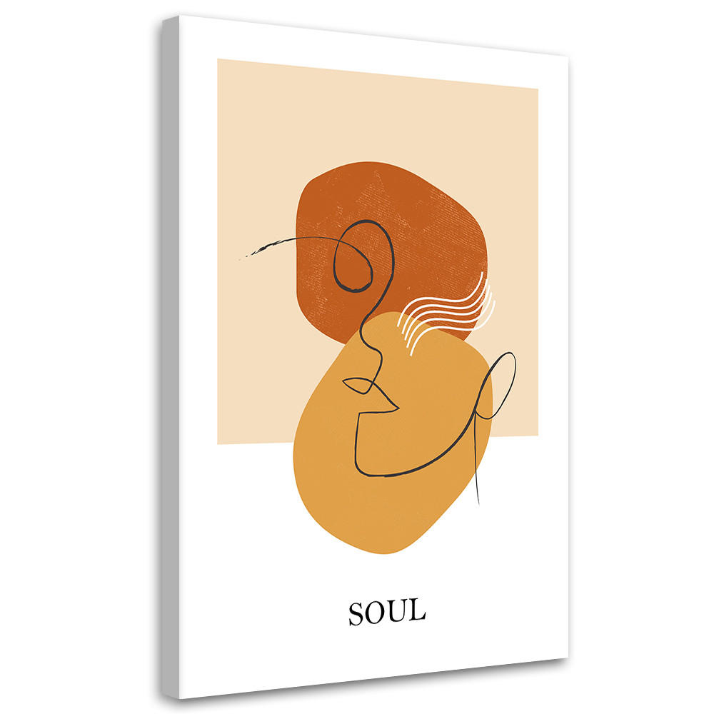 WANDBILD formen und linien im boho stil - Beige, Textil (40/60cm) - Feeby