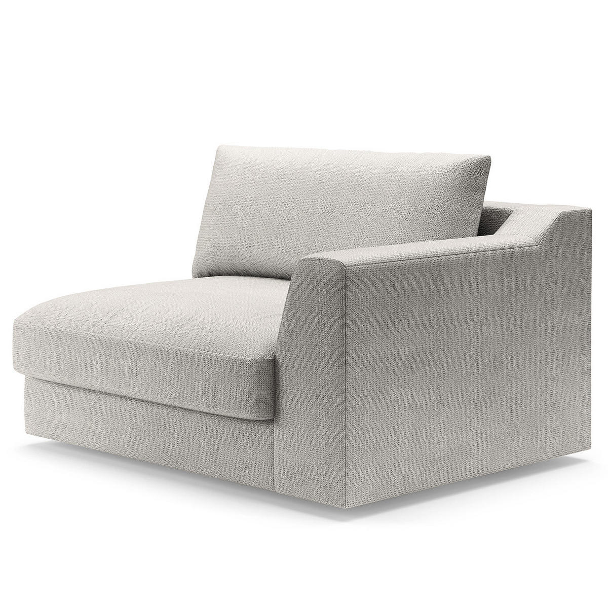 BIG-SOFA - Platinfarben/Grau, Kunststoff/Textil (274/90/112cm) - home24