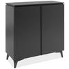 SIDEBOARD 2 Türen L88 cm - BERTRIX - Schwarz, Holzwerkstoff (88/92/40cm) - Finori GmbH