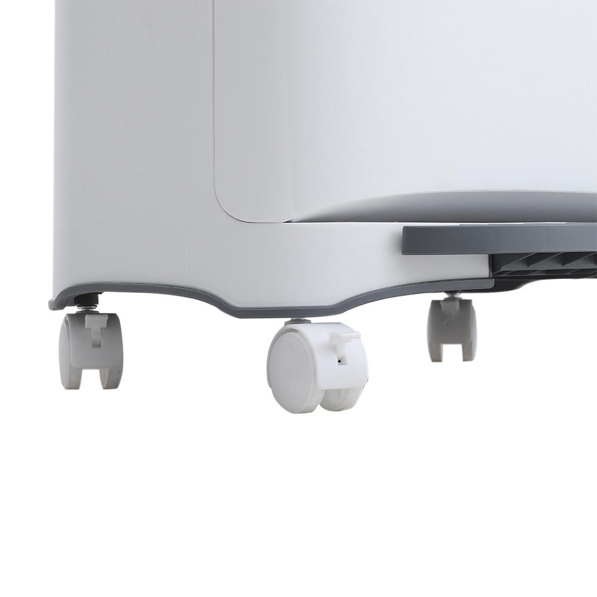 MÜLLEIMER 48L Mülltrennung 2-Stufig Pedal Rollen Kunststoff Weiß - Weiß, Kunststoff (36/79/20cm) - Livingandhome