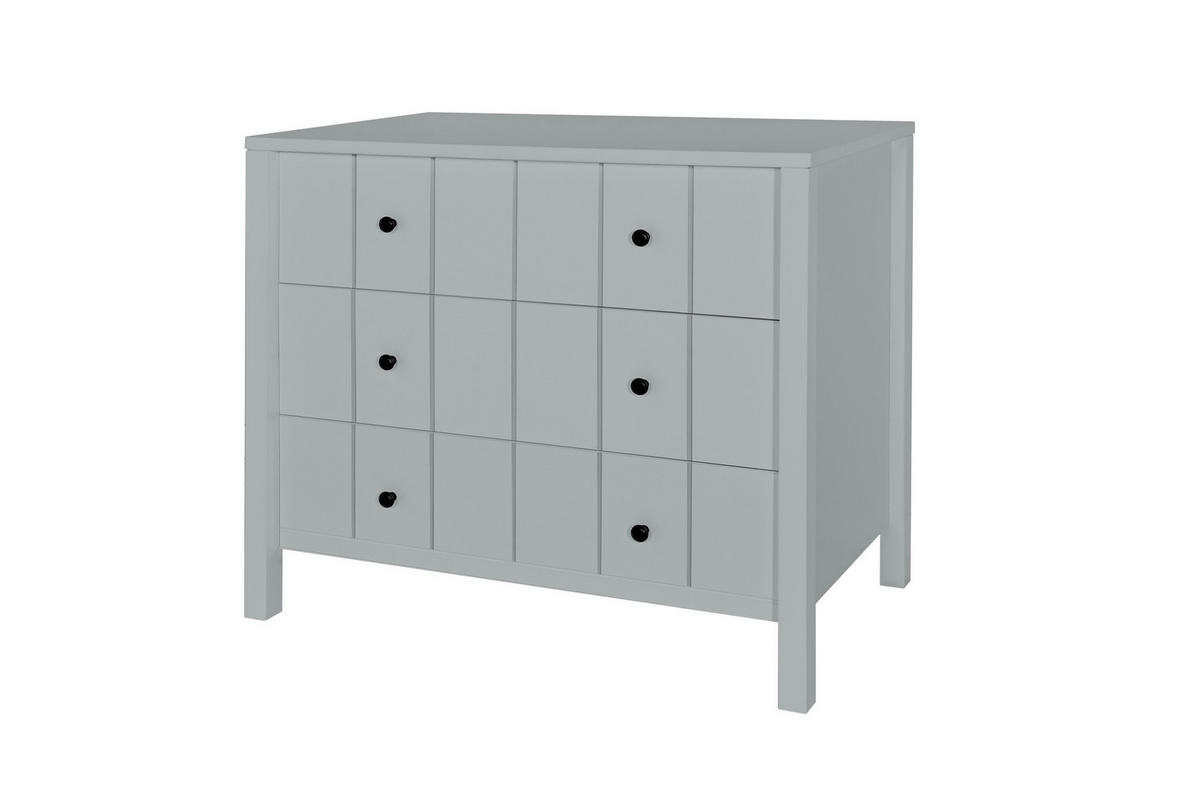 KINDERKOMMODE Allpin – zeitloser Stil und robuste Konstruktion - Grau, Holzwerkstoff (102/92.5/55cm) - RAUMHIRSCH FURNITURE