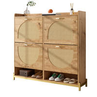 SCHUHSCHRANK 108,5/100/24 cm Holzfarbe aus MDF mit oberer Ablage - Naturfarben, Holzwerkstoff (108.5/100/24cm) - OKMYHOME