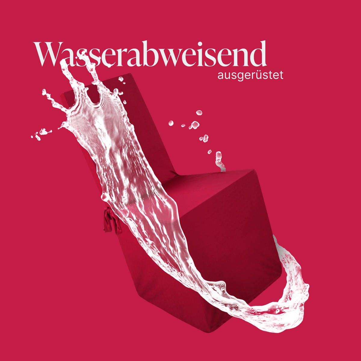 STUHLHUSSE ( Rot ) - Stretchhusse für eckige Stuhllehnen - ( 45 cm x 96 cm ) elastischer Bankett Stuhlbezug - Rot, Textil (45/96cm) - Bestlivings