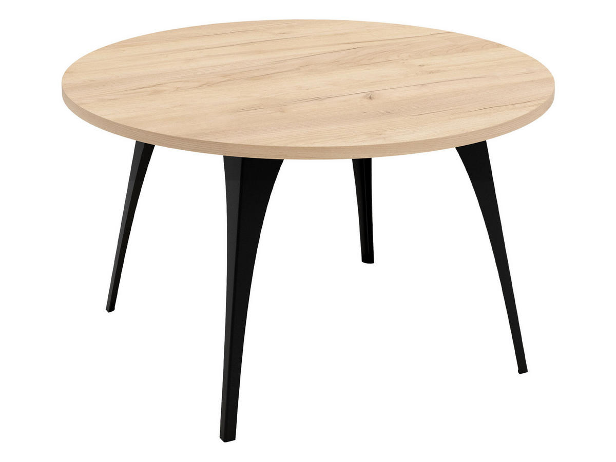COUCHTISCH Frida - Eichefarben/Schwarz, Holzwerkstoff/Metall (75/75/45cm) - MIRJAN24
