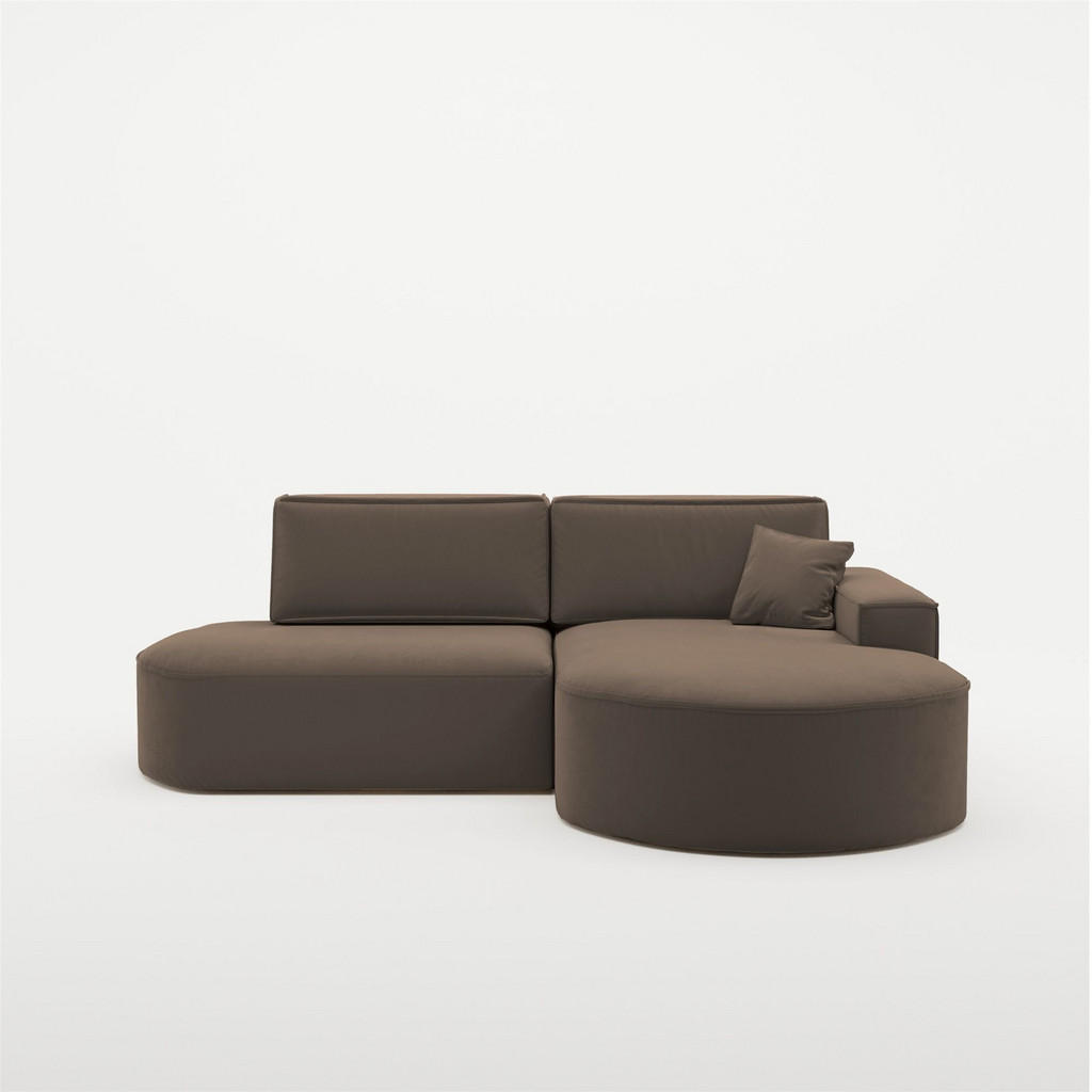 Thumbnail - Fun Möbel Ecksofa, Braun, Textil, Ottomane rechts, 278x179 cm, Wohnzimmer, Sofas & Couches, Wohnlandschaften, Ecksofas