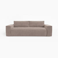 EXPRESS-SOFA umwandelbar Matratze Dunlopillo 160cm Velours Taupe 234cm - Taupe, Textil (234/90/100cm) - Sia Home
