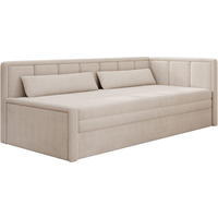 SCHLAFSOFA FULGEO mit Schlaffunktion & Bettkasten – Modernes 3-Sitzer Sofa, Liegefläche 200 x 150 cm - Beige, Kunststoff (214/82/77cm) - Wohnideebilder