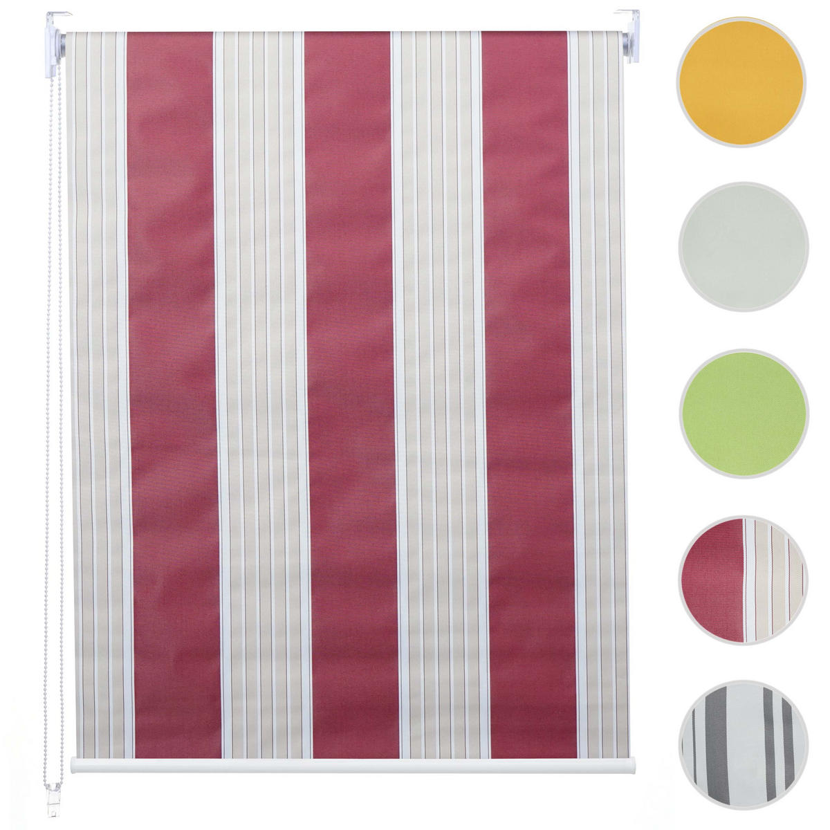 ROLLO Rot, Weiß, Beige - Beige/Rot, Textil (90/230/7cm) - MCW