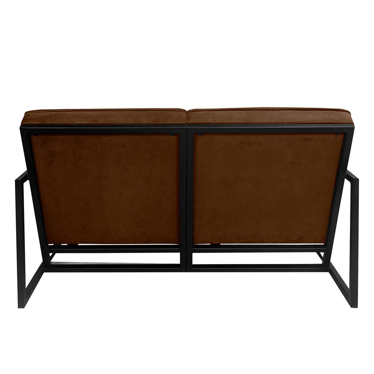 2-SITZER SOFA - Strukturstoff - Dunkelbraun, Textil (125/74/82cm) - home24