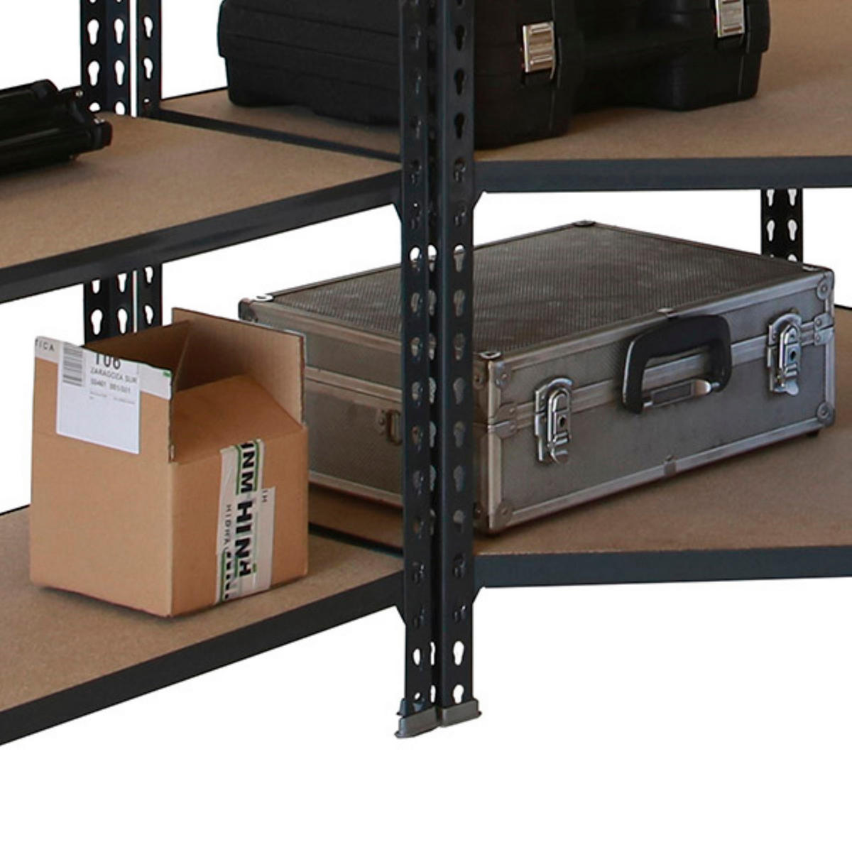 MEGA Deal 1x Eckregal + 2x Schwerlastregal MULI | HxBxT 180x180x40cm | Fachlast 200kg | Anthrazit - Anthrazit, Metall (180/180/40cm) - PROREGAL