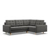 ECKSOFA RECHTS MIT SCHLAFFUNKTION ELMA, Dunkelgrau - Dunkelgrau, Textil (223/172cm) - Mebligo