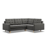 ECKSOFA RECHTS MIT SCHLAFFUNKTION ELMA, Dunkelgrau - Dunkelgrau, Textil (223/172cm) - Mebligo