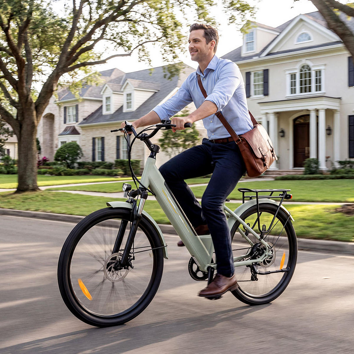 E-BIKE Grün – 100 km Reichweite, 250W Motor, Komfort & Sicherheit - Hellgrün, Metall (25cm) - Touroll