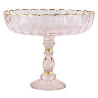 DEKOSCHALE Riviera rosa 25 cm - Rosa, Glas (25/25cm) - FURNARO