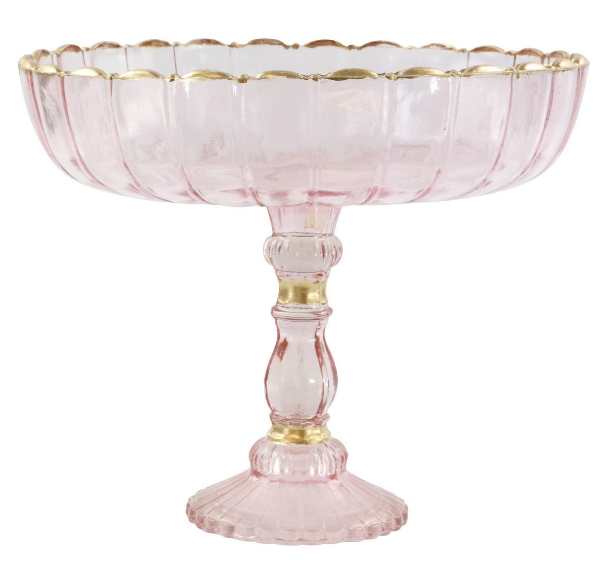 DEKOSCHALE Riviera rosa 25 cm - Rosa, Glas (25/25cm) - FURNARO