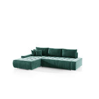 ECKSOFA Vogar In Monolith - Grün, Holzwerkstoff/Textil (265/185cm) - Fun Möbel