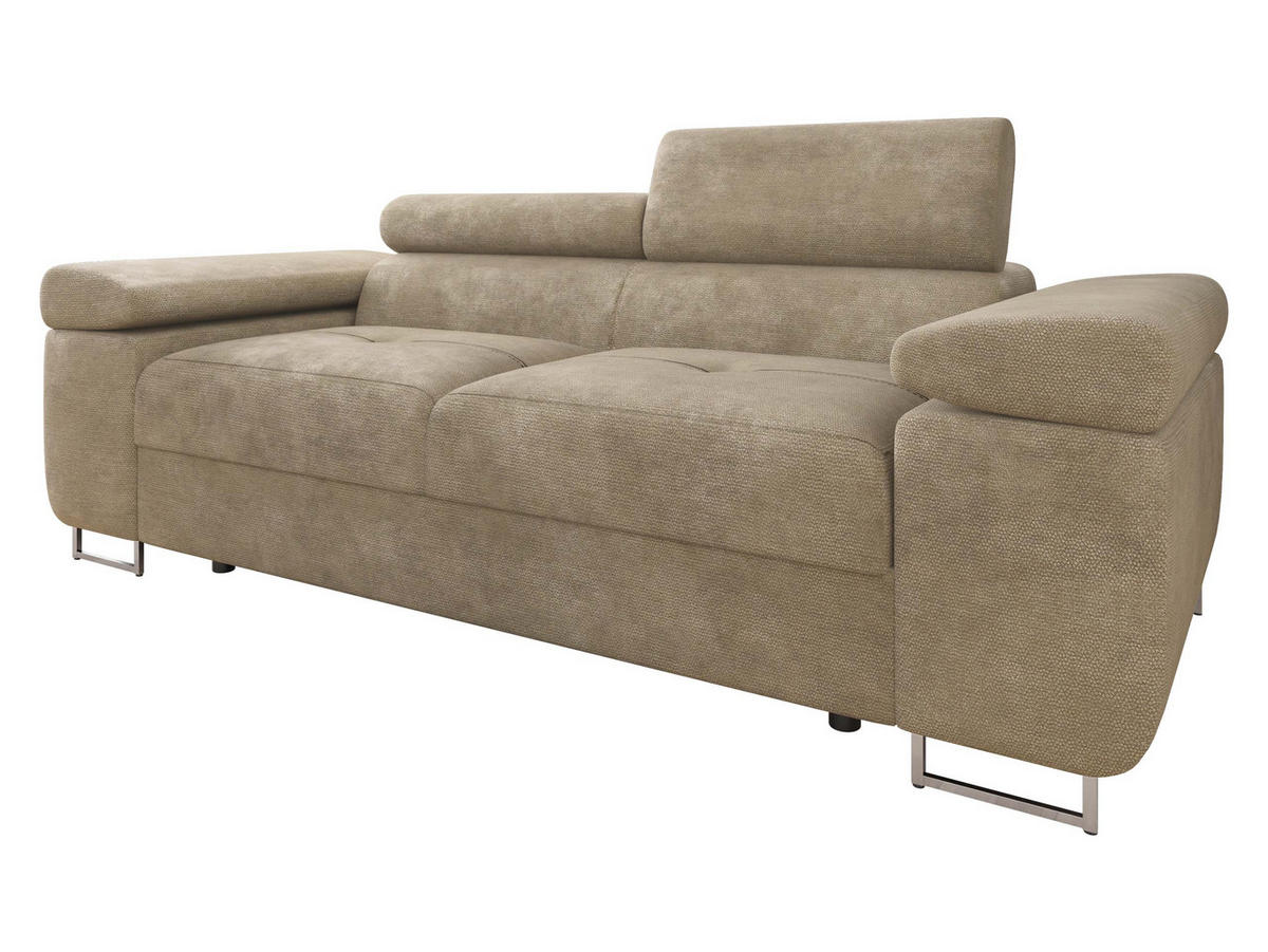 SOFA Torezio 2 - Sandfarben, Holz/Textil (198/90/102cm) - MIRJAN24